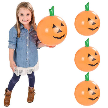 The Dreidel Company Halloween Pumpkin Inflatable Decorations, 16'' Tall (3-Pack) Halloween Decor, Halloween Pumpkin Toy