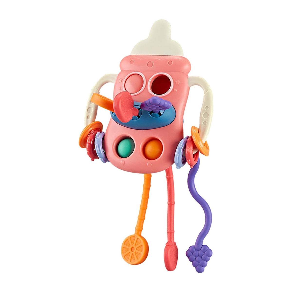 Atorse Pull String Travel Toys Educational Sensory Toys For Boys Girls Newborn Kids Red