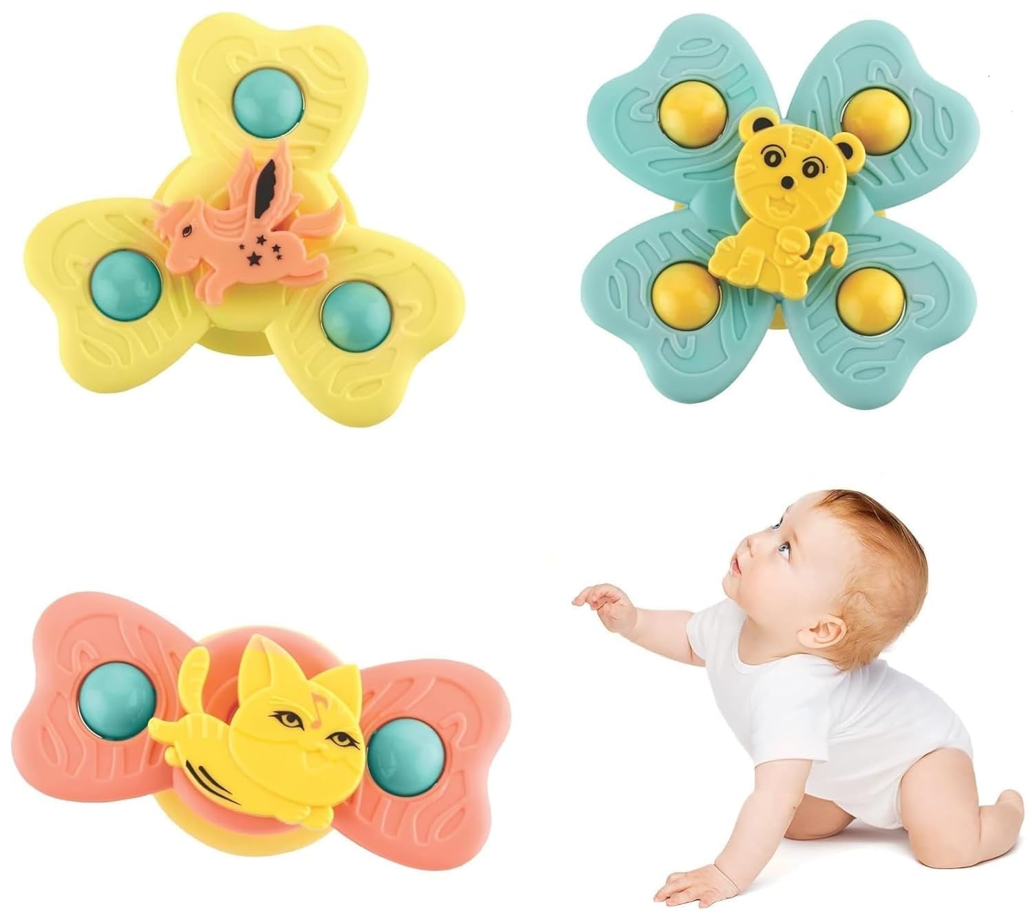 Agile Mart Strong Suction Cup Rotating Sensory Toy