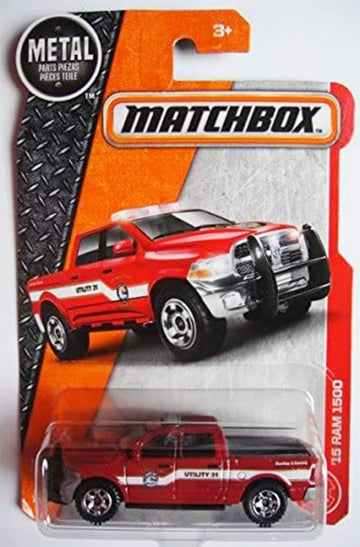 Matchbox 2017 MBX Heroic Rescue '15 Dodge Ram 1500 62/125, Red