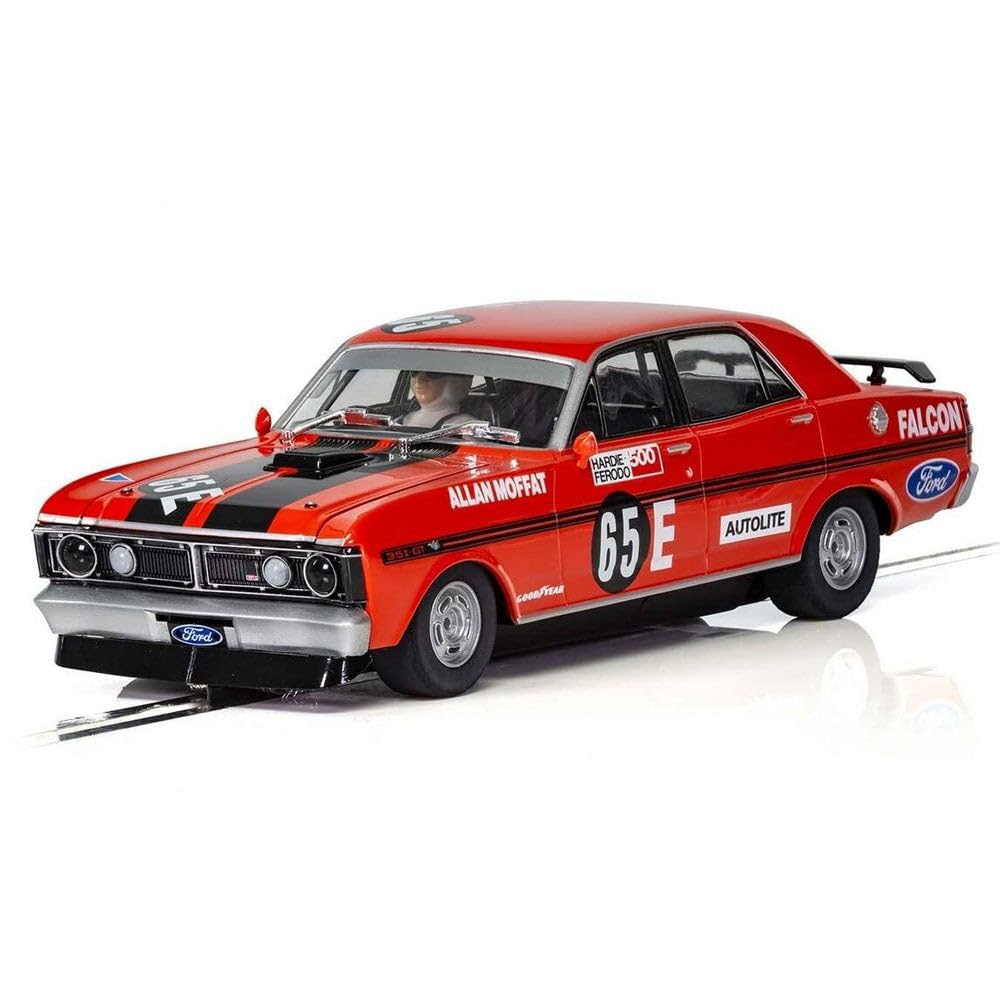 Scalextric Ford Xy Falcon Bathurst 500 1971 1:32 Slot Race Car C3928, Red & Black