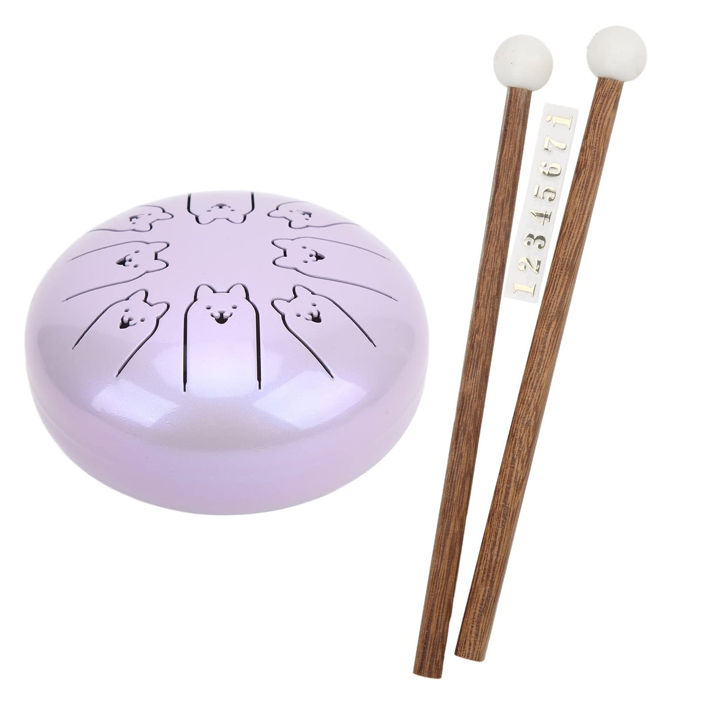 Ubersweet Heavy Steel Drum, Lavender Chakra Tank Drum, Textured Clean Sound, Improved HandFoot Coordination, Play Mat Sense