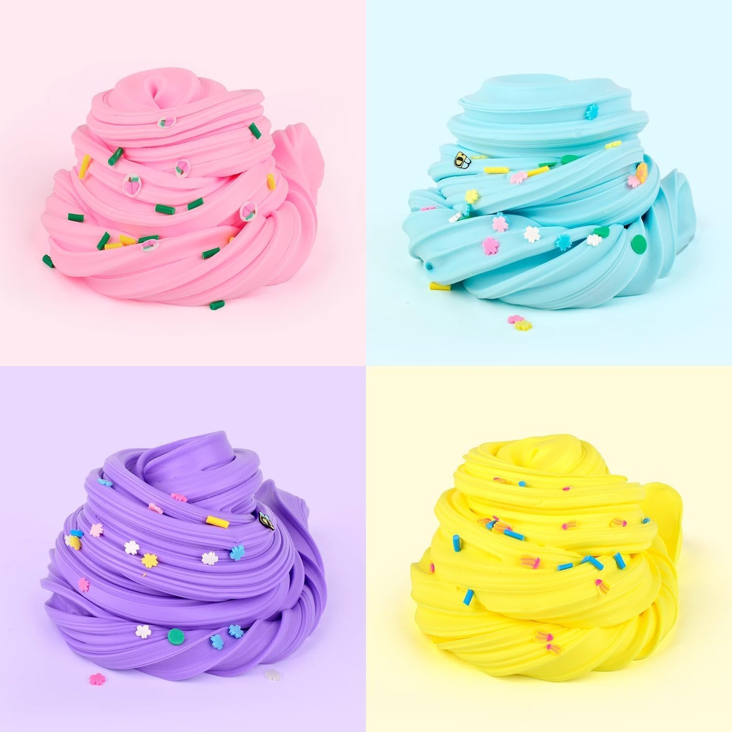 8Pcs Peachybaby Butter Slime Kit Party Favors For Kids, Christmas Slime Stress Relief Extrusion Toy For Girls Boys, Birthday Cla
