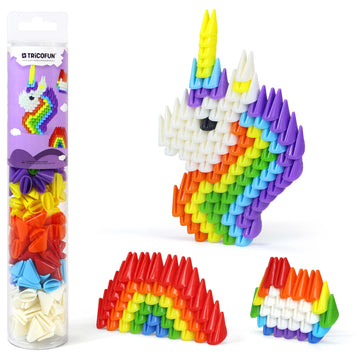 Tricofun 3D Soft Interlocking Forest Animal Building Blocks, Stem Toys For Kids Aged 6 Years (1009-Unicorn)