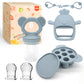 Baby Fruit/Fresh Food Feeder With Breastmilk Popsicle Molds & Baby Teether Combo Food Grade Silicon For 6M+ Breastmilk Pops, Fro