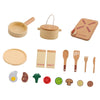 CALANDIS Wooden Play Cooking Set Realistic Educational Toy Pretend Food Play for Kids | Wooden & Handcrafted Toys | Preschool To