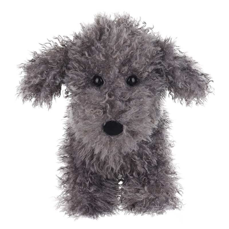 Apricot Lamb Toys Plush Dark Grey Poodle Dog Puppy Stuffed Animal Soft Cuddly Perfect For Child 8.3 Inches