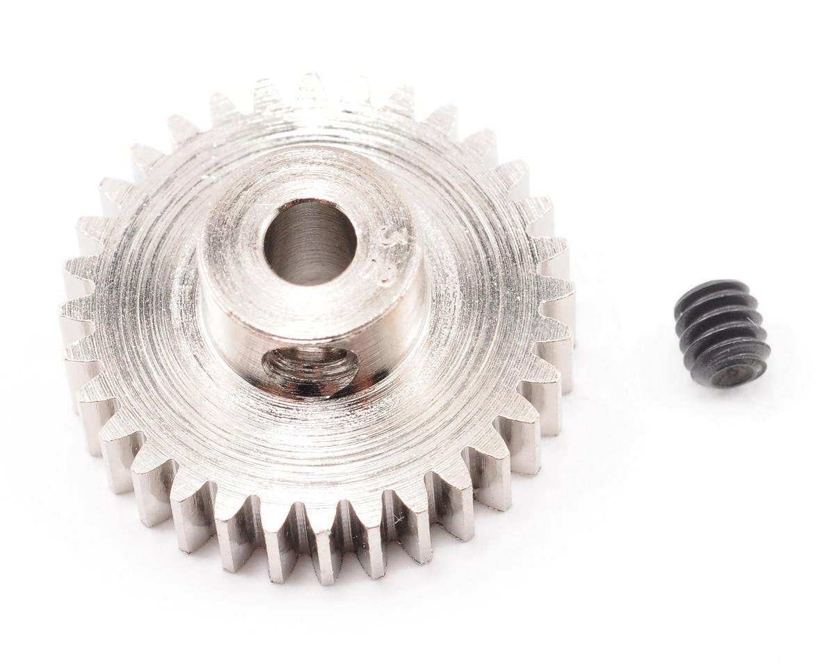 Robinson Racing 1032 Hard Nickel Plated Steel Motor Pinion Gear, 1/8'' Bore, 48 Pitch, 32 Tooth
