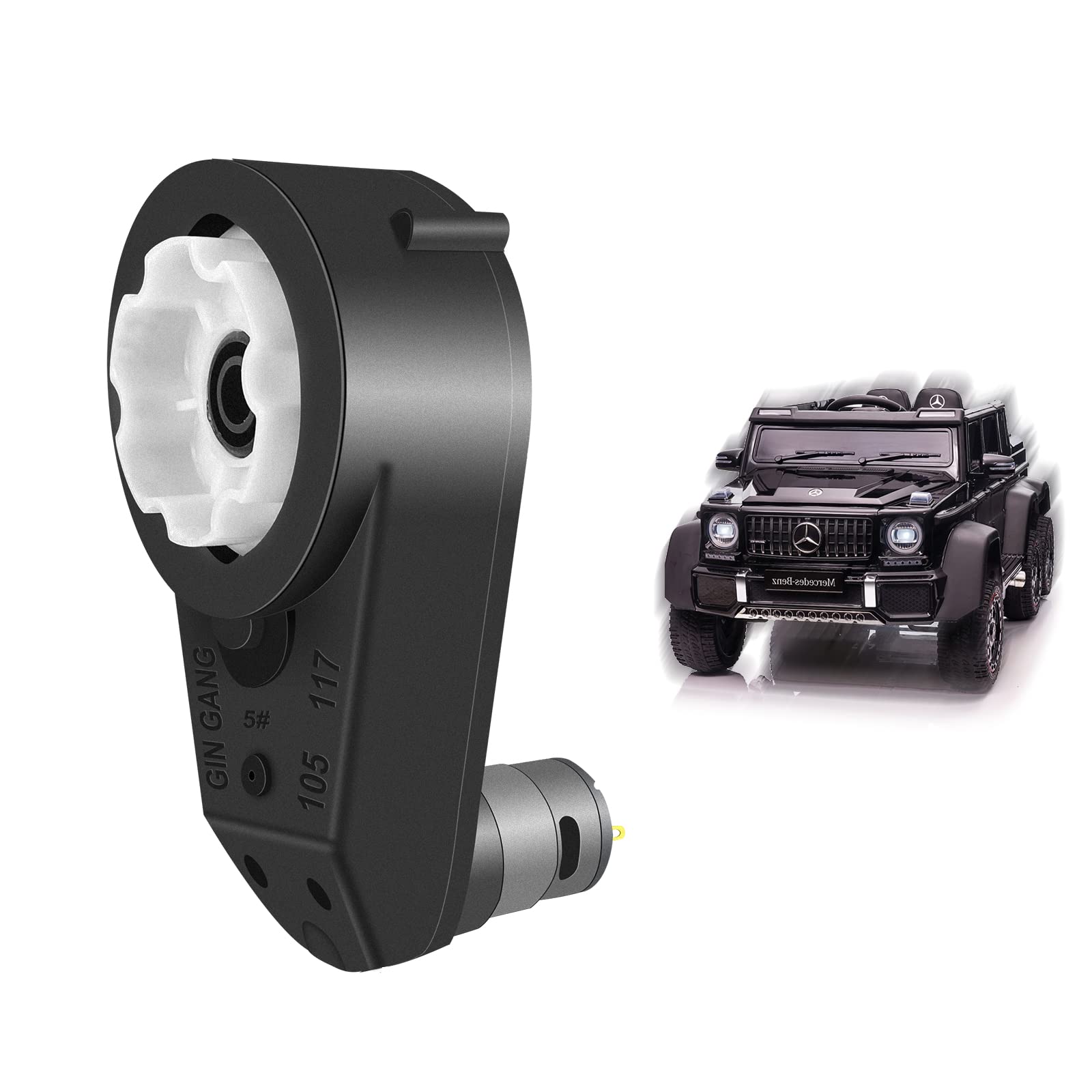 65W High Torque 12V RS570 35000RPM Motor Gearbox for Power Wheels Motor Upgrade,12 Volt High Speed DC Motr for Kid's Electric Ve