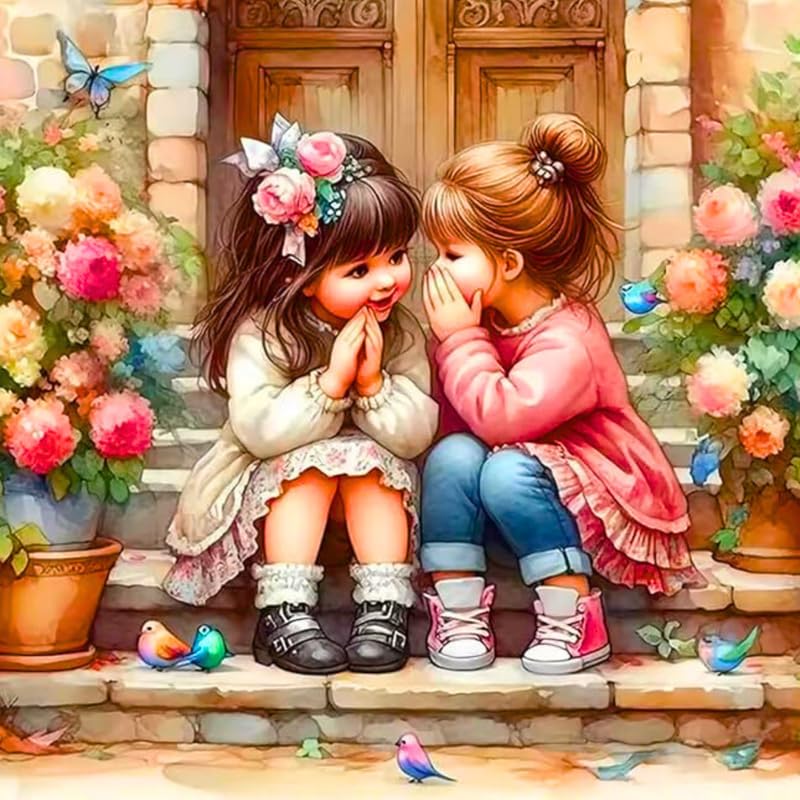 Tulip N Turtle Twin Diy Acrylic Paint By Number Kit For Adults Beginner Canvas Painting By Number Acrylic Painting. Wall Decorat