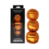 Zeekio Galaxy Juggling Balls - Metallic Series - enhanced 12 Panel Genuine Leather Balls - 130g - 67mm - Pack of 3- Metallic Orange