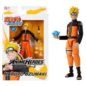 Bandai Anime Heroes Naruto Action Figure Naruto Uzumaki | 17Cm Naruto Figure Naruto Uzumaki Figure With Extra Hands And Accessor