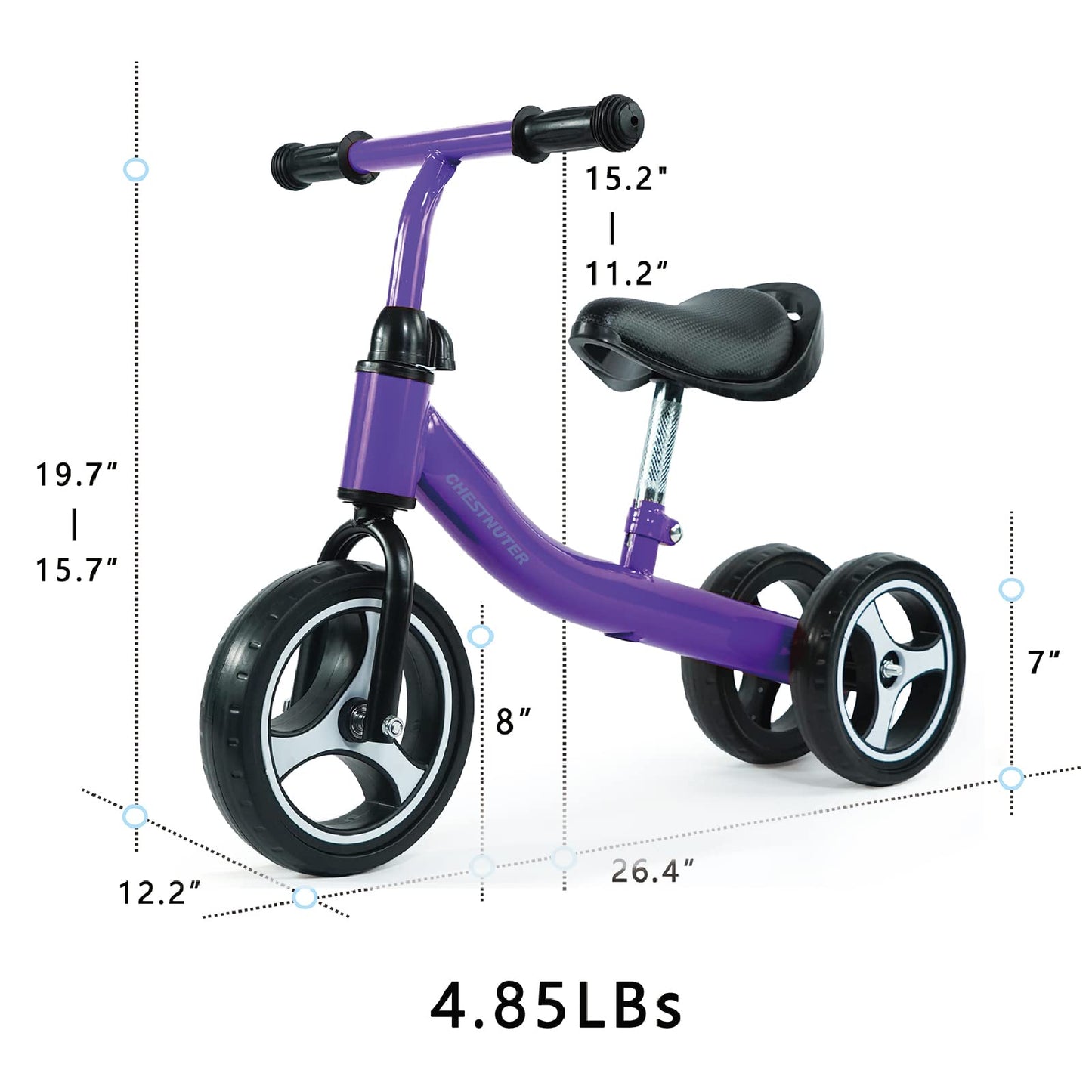 Chestnuter Baby Balance Bike, 1 2 3 Year Old Gifts, Ride On Toys For 1 Year Old, Best First Birthday Gift, Toddler Bike With 3 Wheels No Pedal (Purple)