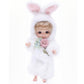 Reborn Baby Doll 10 Inch - Realistic Full Vinyl Bunny Girl With Blonde Hair & Purple Eyes - Soft Collectible Toy Gift For Girls