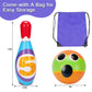 Soft Kids Bowling Set Toddler Toy For 2 3 4 5 Years Old Boy Girl, 10 Indoor Colorful Foam Pins 2 Bowling Ball Printed Number Developmental Sensory Toy Age 2-4 Present Stocking Stuffer