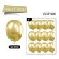 Partywoo Metallic Light Gold Balloons, 50 Pcs 5 Inch Metallic Gold Balloons, Gold Balloons For Balloon Garland Balloon Arch As Party Decorations, Birthday Decorations, Wedding Decorations, Gold-G129