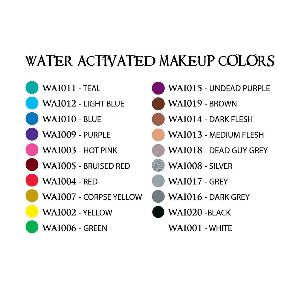 Woochie Water Activated Makeup - Professional Quality Halloween and Costume Makeup - (Blue, 0.1 oz)