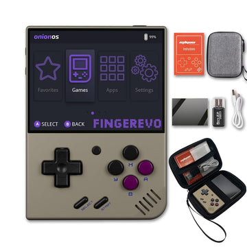 Miyoo Mini Plus Onionos Handheld Game Console 3.5-Inch 640*480 Screen 3000Mah Miyoo-Mini+ With Portable Case Retro Gray