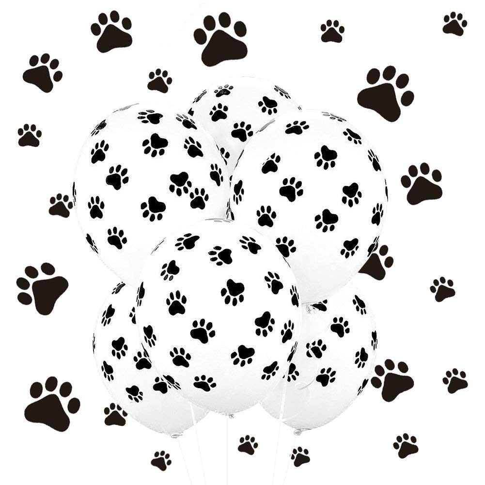Koogel 100 Pcs Paw Print Balloons, 12 Inches Paw Balloons Dog Print Balloons for Weddings, Birthdays, Party Decorations