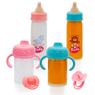 Baby Doll Bottle Accessories Toys Baby Doll Magic Bottles Playset Disappearing Bottles With Pacifier For Little Girls (Small Set(For 8-12' Doll))