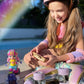Jakks Pacific Rock N Rollerskate Doll Rainbow Riley Light Up Remote Control Rollerskating Doll - Plays Music And Skates!, 10' H