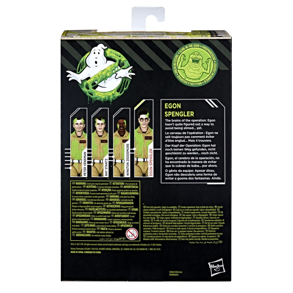 Star Wars Ghostbusters Plasma Series Glow-In-The-Dark Egon Spengler Toy 6-Inch-Scale Collectible Classic 1984 Ghostbusters Figure, Kids Ages 4 And Up