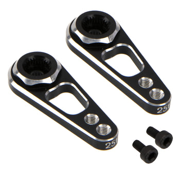 2Pack Vgoohobby Aluminum Alloy RC Double Hole 25T Steering Servo Arm Horn Compatible with Recat Axial SCX10 90046 Traxxas TRX-4 
