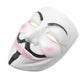 Udekit Hacker Mask V For Vendetta Mask Halloween Cosplay Costume Party Props White