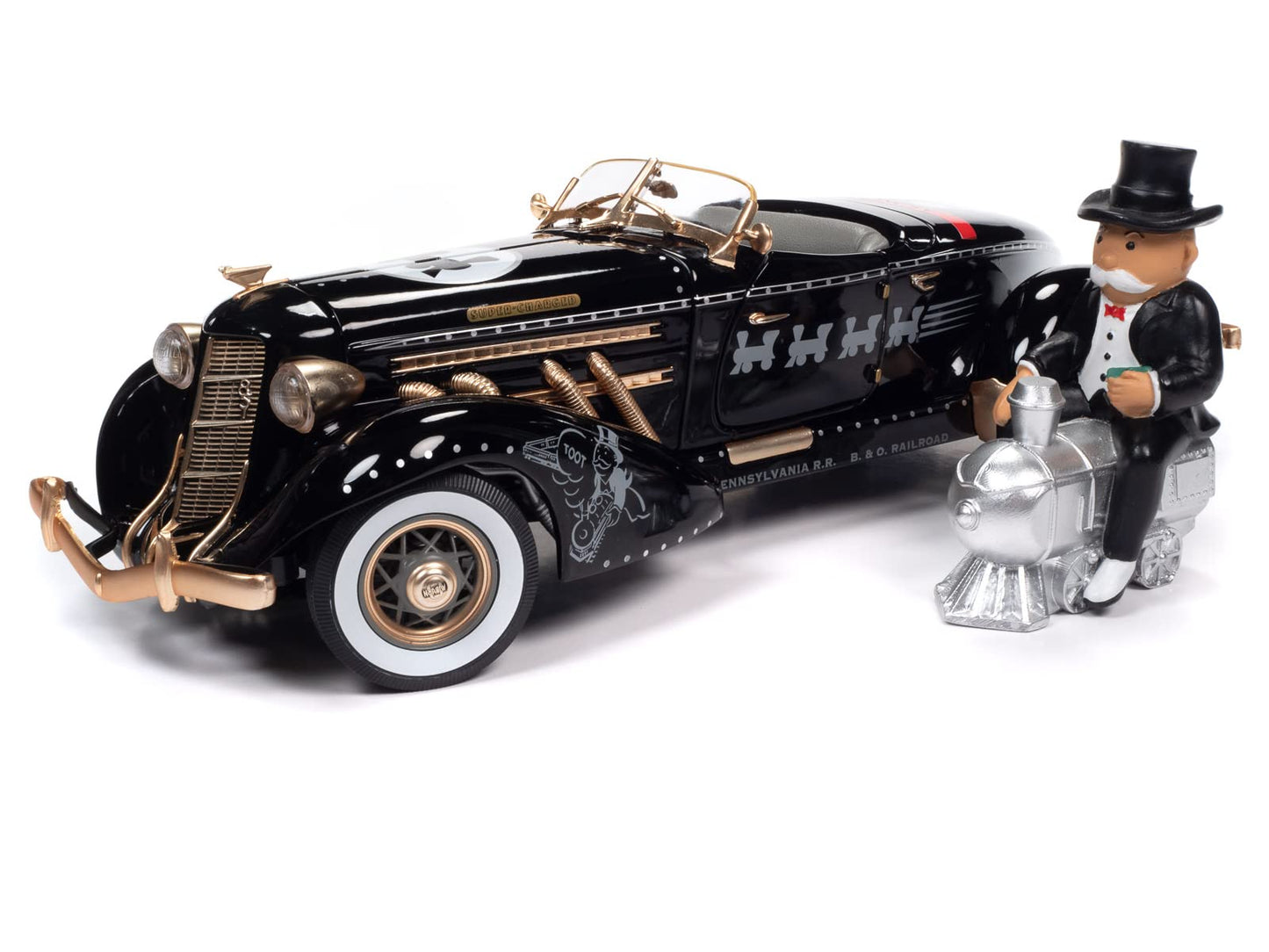AW AUTO WORLD Silver Screen Machines 1935 Auburn 851 Speedster Model AWSS140 Factory Color Collectible