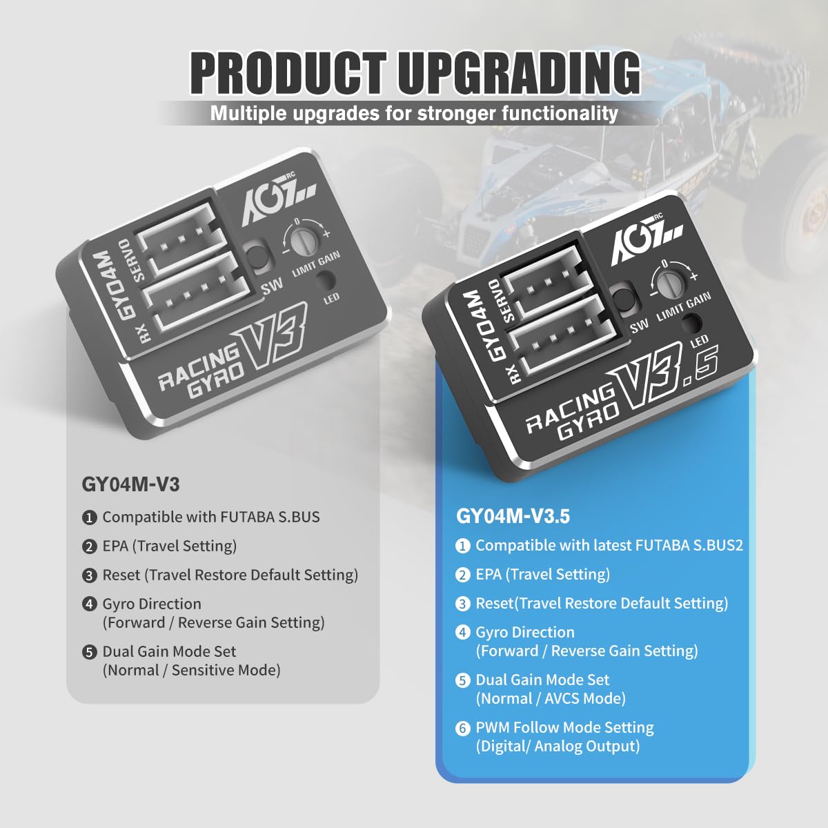 Agfrc Upgraded Mini Z Gyros - Mini Gyros For Drifting Mini-Z Car/Full Aluminum 4Gram Precision Rc Gyro Set For Competition Grade