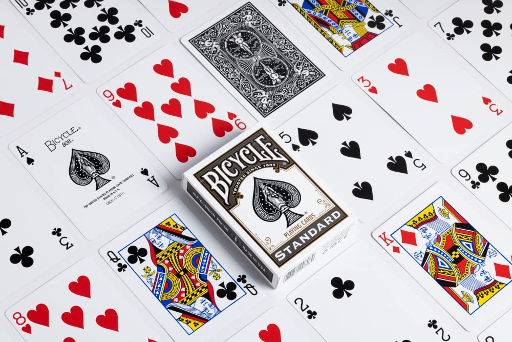 Bicycle Black Playing Cards - Standard Index, 1 Deck, Classic Design for Card Games and Collecting