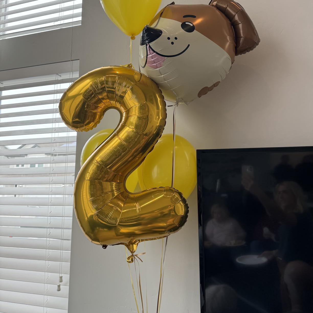 Paticool Gold Number 2 Balloon, 40 Inch Large Number Foil Mylar Balloons For 2Nd Girl Boy Birthday Party Celebration Decorations