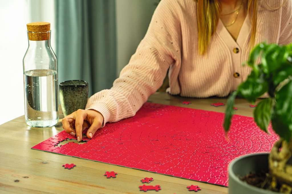 Ravensburger Krypt Pink 654 Piece Jigsaw Puzzle For Adults - 16564 - Every Piece Is Unique, Softclick Technology Means Pieces Fi