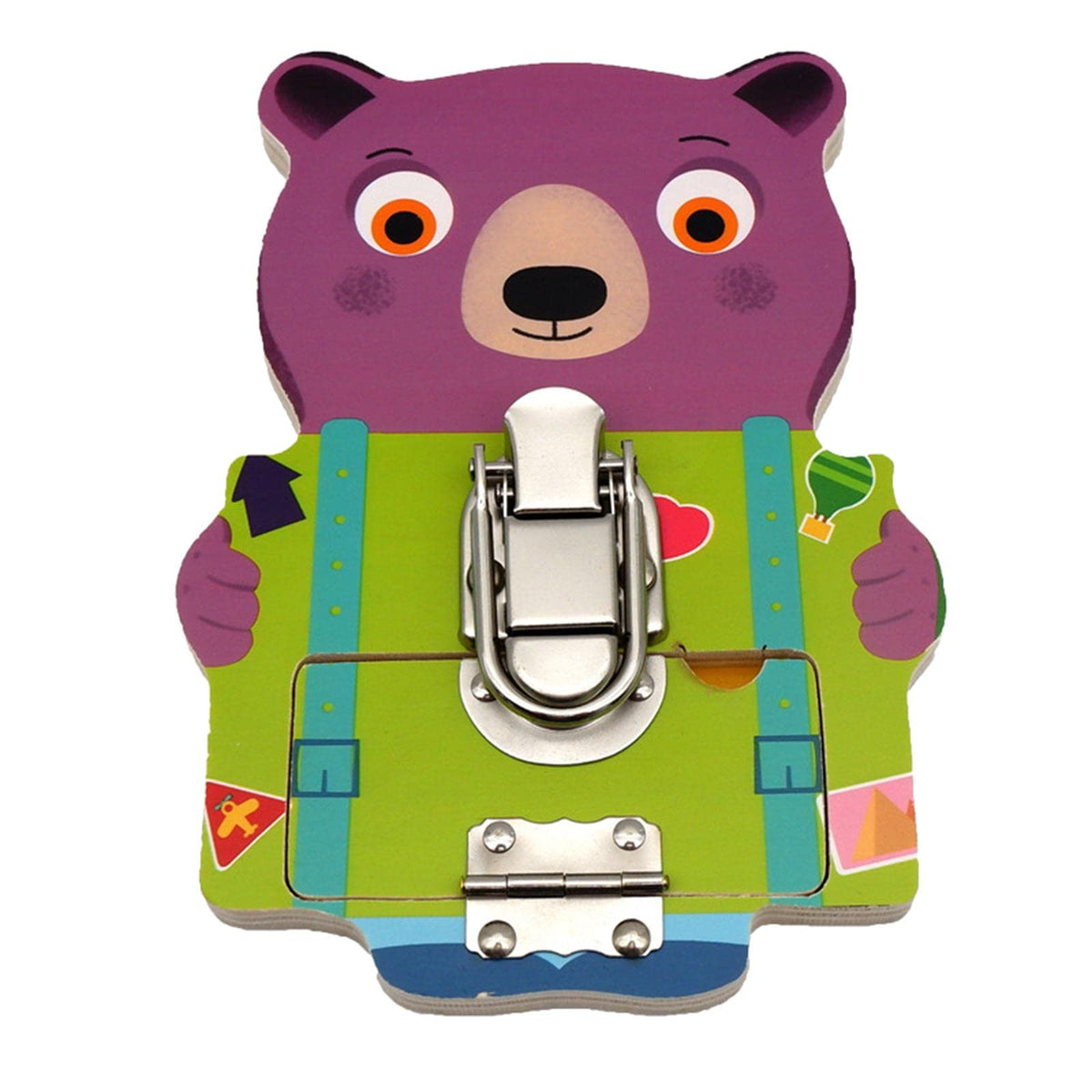 Enakshi (Label) Busy Board For Toddlers Unlock Toys Fine Motor Skills Travel Toys Gifts Bear