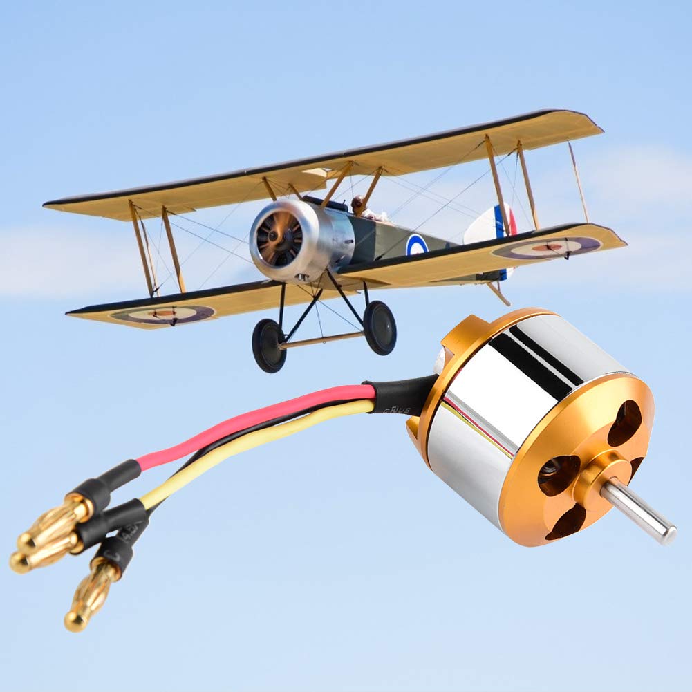 RC Brushless Motor, Brushless Motor 2814 for Fixed Wing RC Plane Model 2kg Max Thrust 3S 4S Motor Electric Speed Controller (100