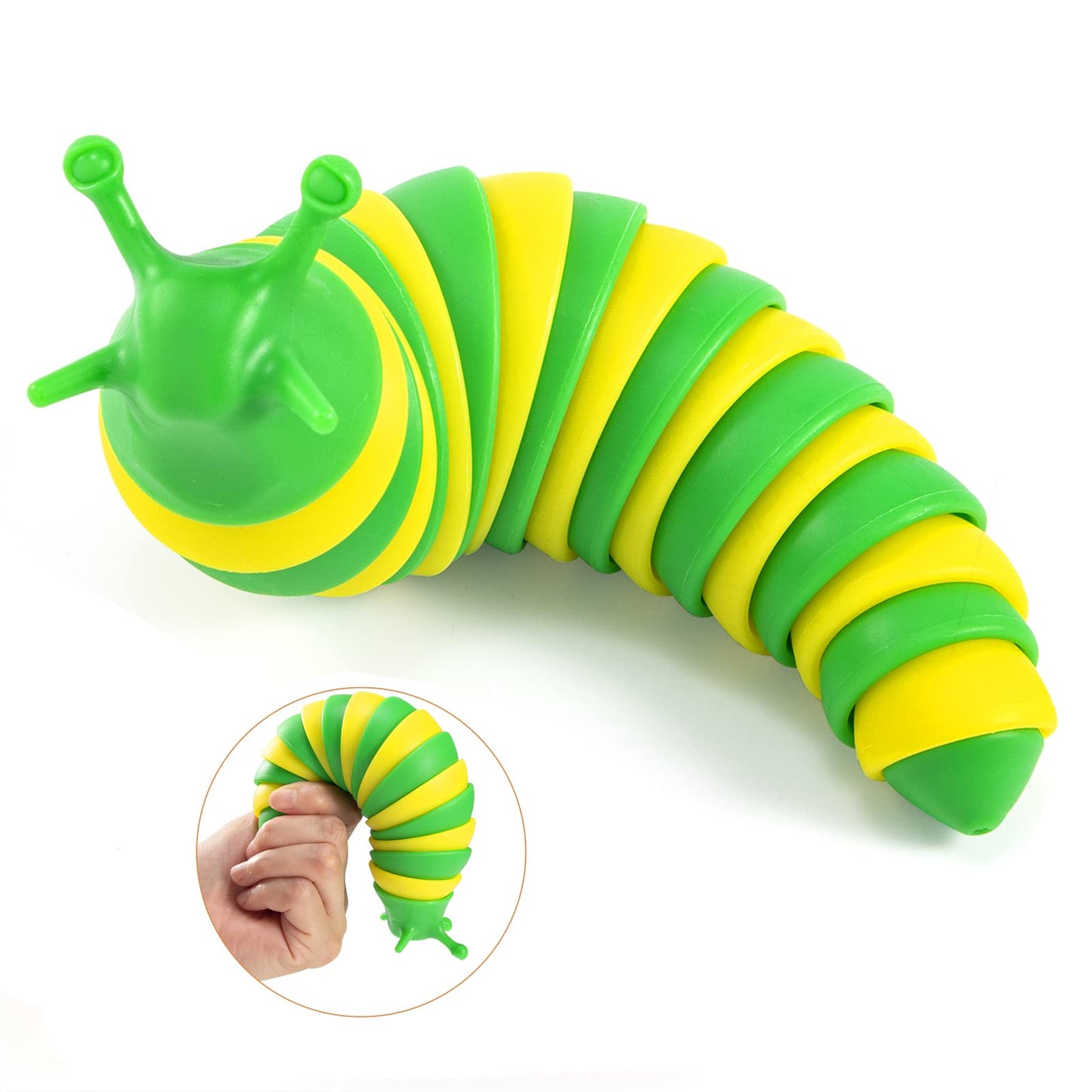 3D Printed Fidget Slug , Flexible Articulated Slug Fidget Toy, Fun Crawling Slug Autism Sensory Toys, Anxiety Relief For Kids, A