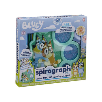 Spirograph Cyclex Studio Bluey - The Easy Way To Make Countless Amazing Designs - Rotating Stencil Wheel Art Kit - Ages 5+