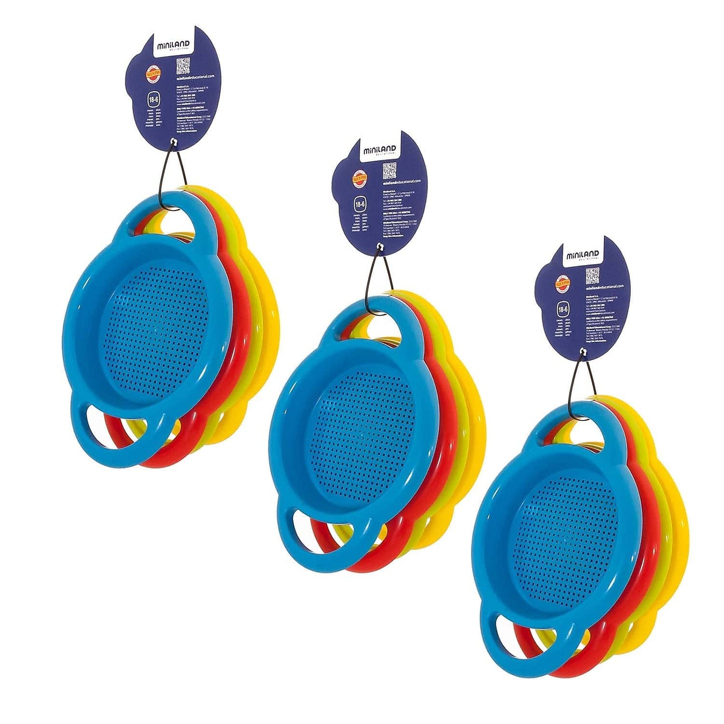 Miniland Educational Mle29040-3 Baby Sieves - Set Of 4-3 Per Set