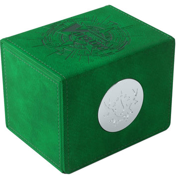 Gamegenic Cardfight!! Vanguard Nation'S Vault | Premium Deck Box | Holds Up To 50 Double-Sleeved Cards | Extra Drawer For Power Counters And Accessories | Stoicheia - Green Color | Made