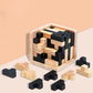 Wooden Brain Teaser Puzzle Cube Easter Basket Stuffers Wooden Puzzles T-Shaped Jigsaw Logic Puzzle Educational Toy For Kids And Adults By Ahyuan (Black And Natural)