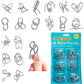 Famous Quality Mind Challenging Game - Brain Teasers Metal Wire Puzzle - Assorted Metal Puzzle For Gifts, Party Favors, Prizes, 