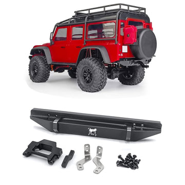 RCLIONS Aluminum Rear Bumper Bar for TRX4M Defender 1/18th RC Crawler Truck Car Upgrades