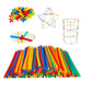 Kids Straw Stick Builder Set 90+ Pieces for Age 3+ Years | Creative Engineering Construction Toy | DIY Building Blocks for Imagi