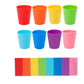Trendivibe 6 Pieces Color Matching Cup Set Educational Counting Cup Toy Early Learning Educational Counting Cups For Children, T
