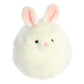 Aurora Vibrant Spring Bunny Puff Stuffed Animal - Decorative Charm - Endless Fun - White 5 Inches