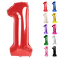 Red Number 1 Balloon For First Birthday 40 Inch, 1St One Number Balloons Birthday Decorations For Girl Boy Toddler Baby