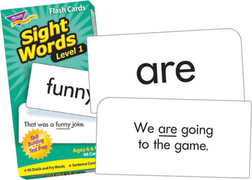 Trend Enterprises: Sight Words Level 1 Sill Drill Flash Cards, Dolch And Fry Words, Sentence Context, Great For Skill Building A