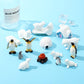 Onest 16 Pieces Mini Arctic Animals Figurines Set Polar Bear Figurines Plastic Arctic Animal Toy Small Polar Bear Seals Penguin