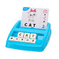 ILSMYSUTRA 2 in 1 Spelling Reading Game Travel Toys for 4 5 6 Year Old Children Light Blue