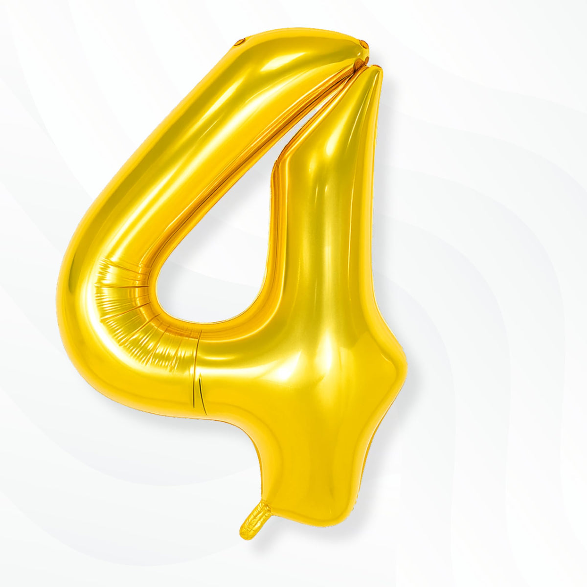 Flyloons 4 number Gold Foil Balloon 16 inch Size For Boys Girls Birthday Decoration Items 4th Year Balloons Set Four